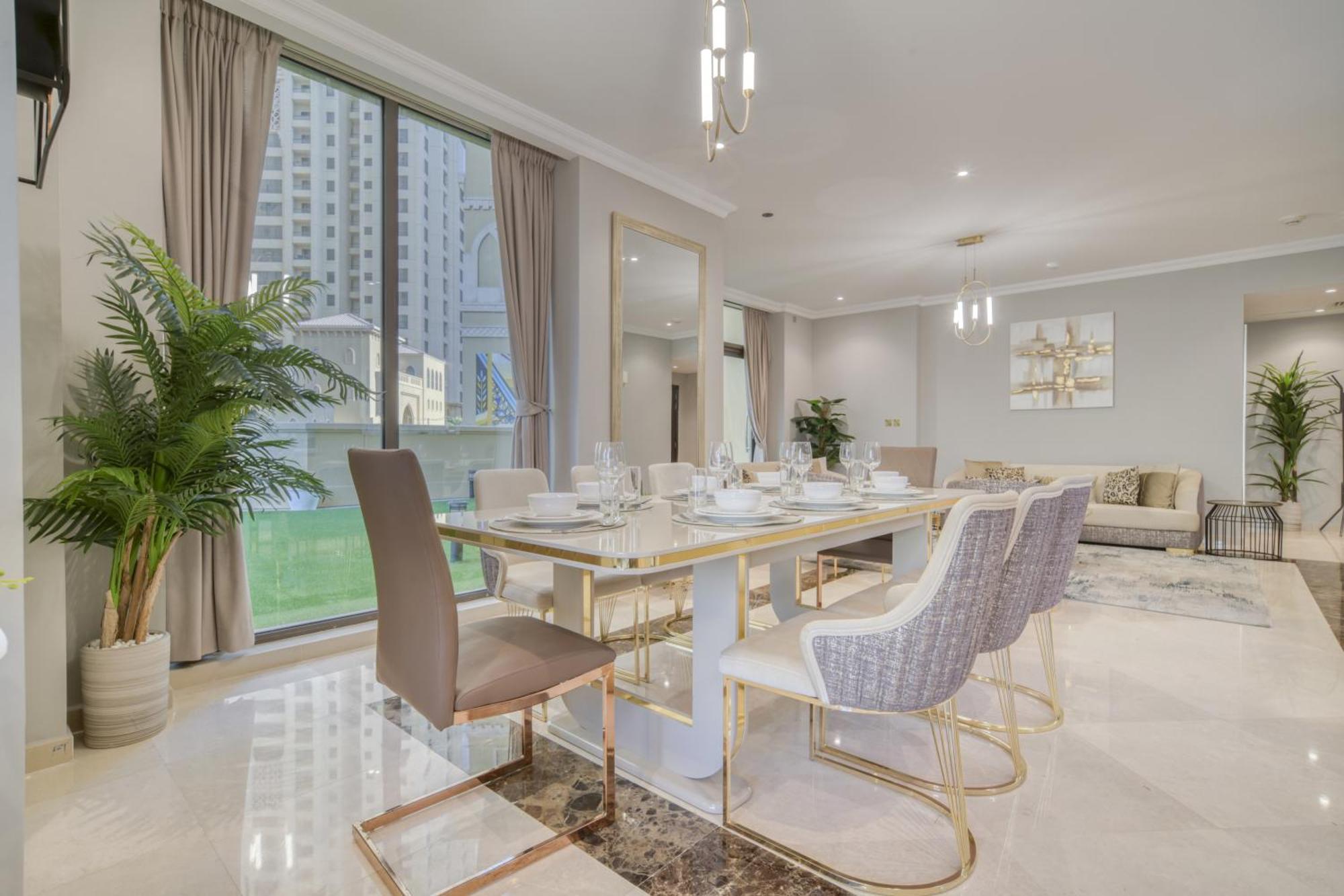Luxurious 4 Bedroom Duplex With Terrace & Sea View Dubai Exterior foto